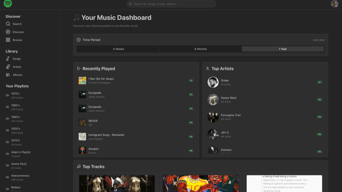 Electron Spotify App screenshot